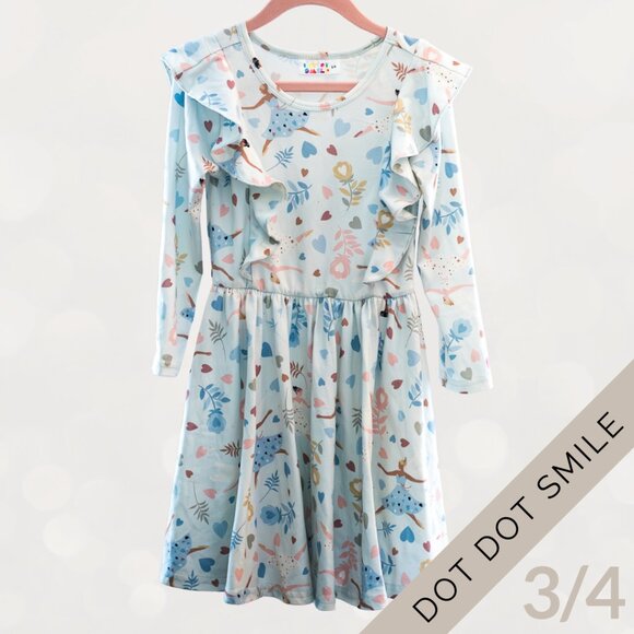 Dot Dot Smile SIZE 3/4 Long Sleeve Twirl Dresses – Bundle of 3 (Girls) - Picture 4 of 12
